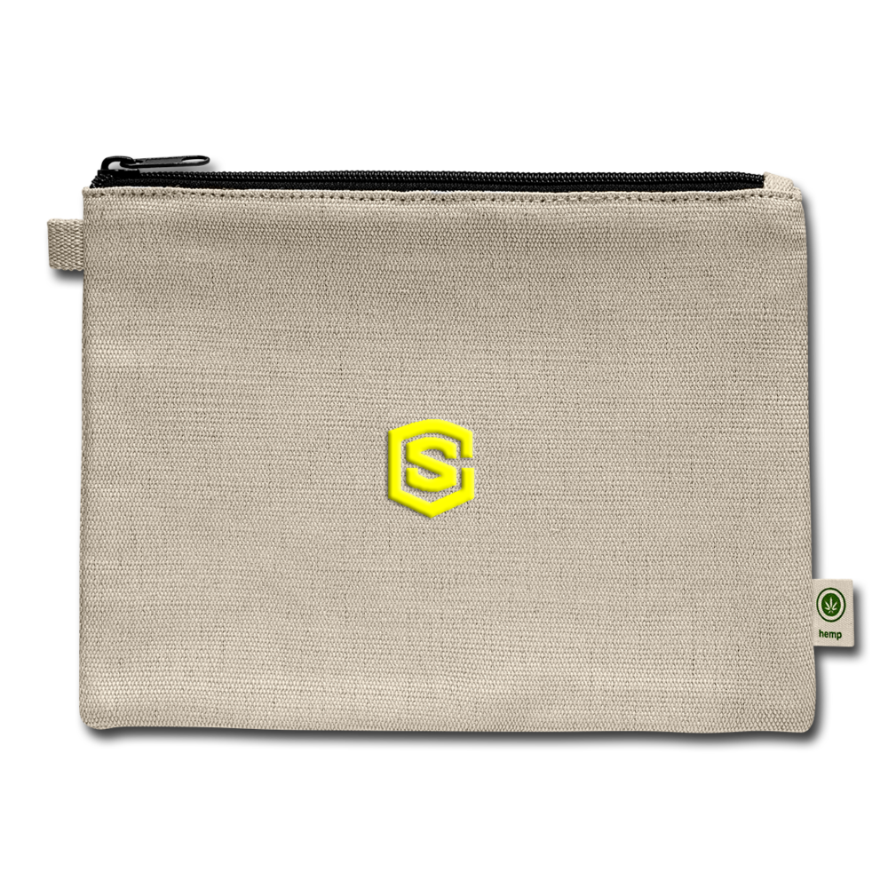 Carry All Pouch WITH YELLOW LOGO - natural
