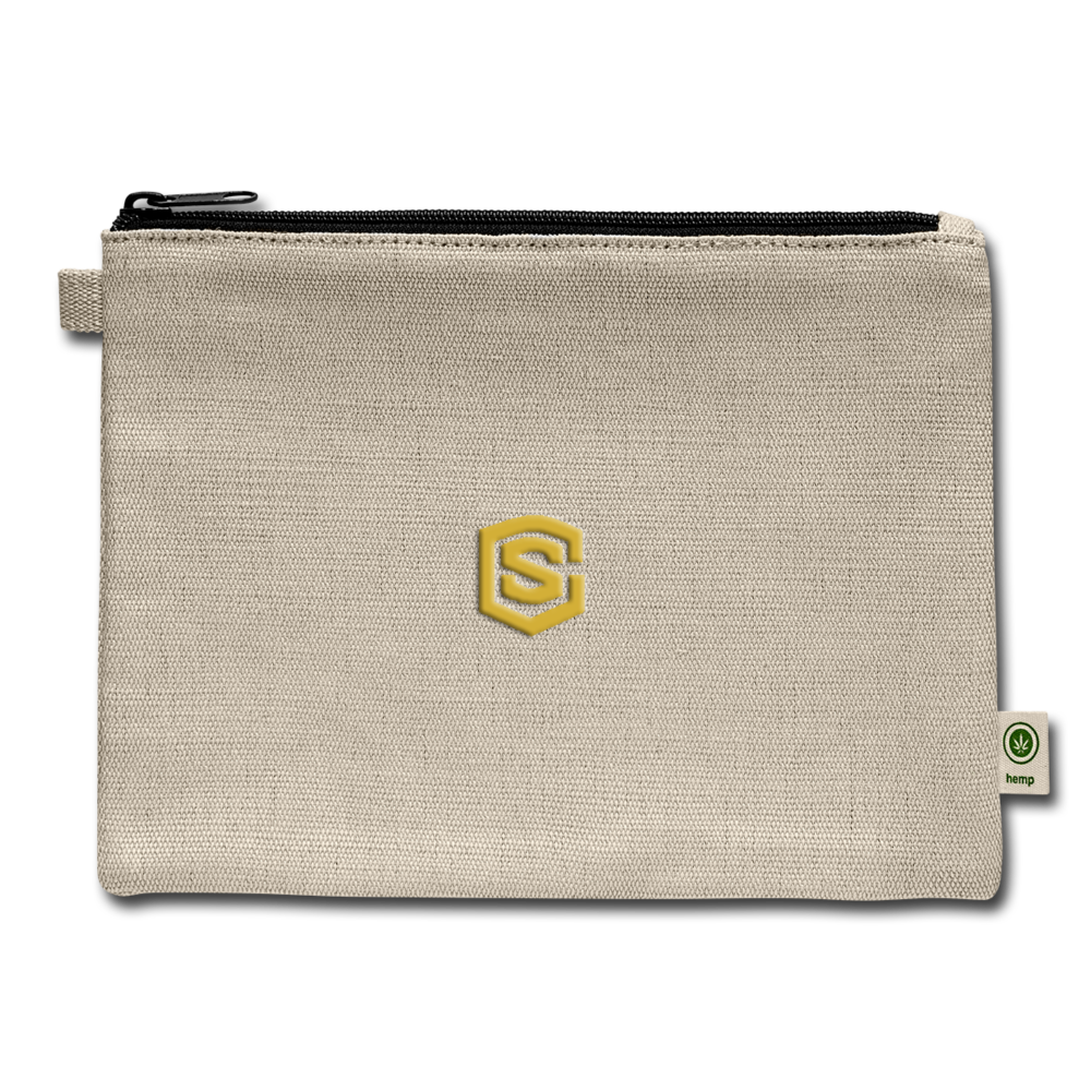 Carry All Pouch WITH GOLD LOGO - natural
