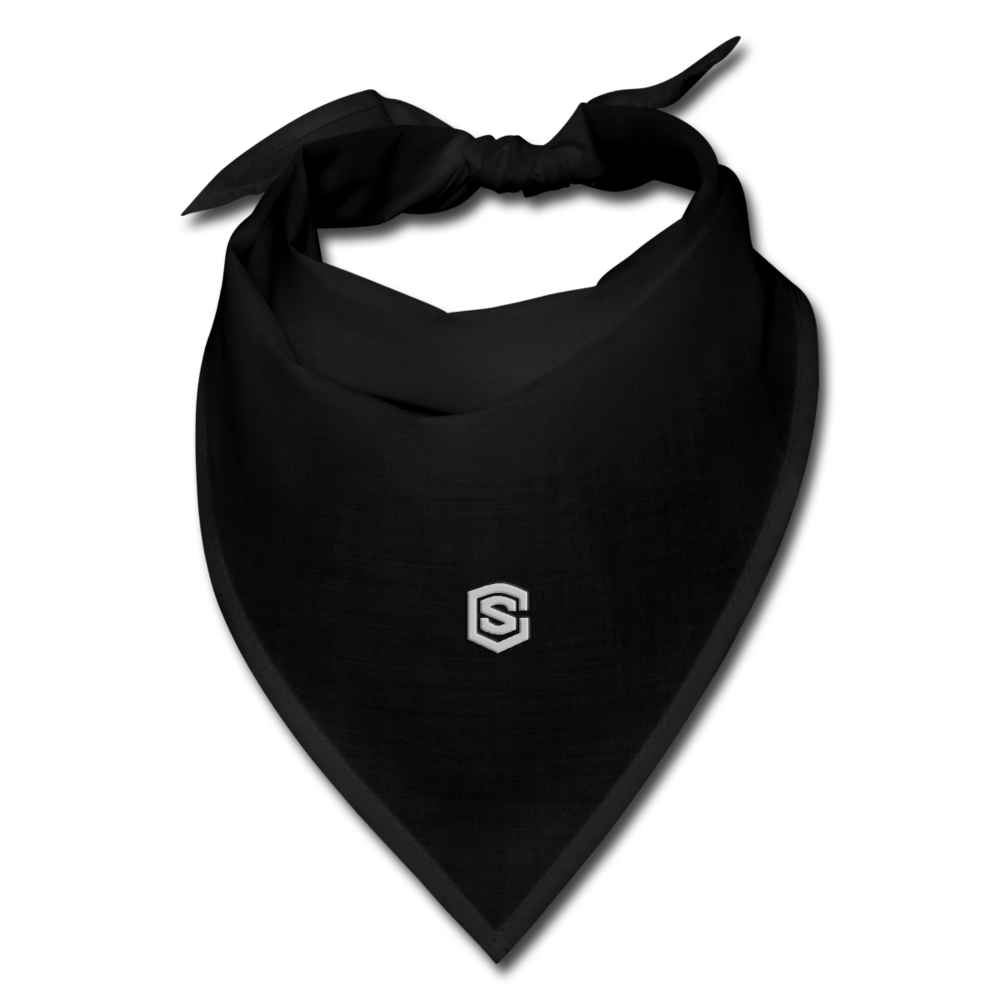 Bandana WITH SILVER LOGO - black