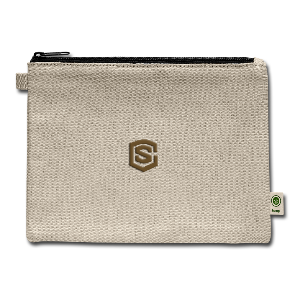 Carry All Pouch WITH BROWN LOGO - natural
