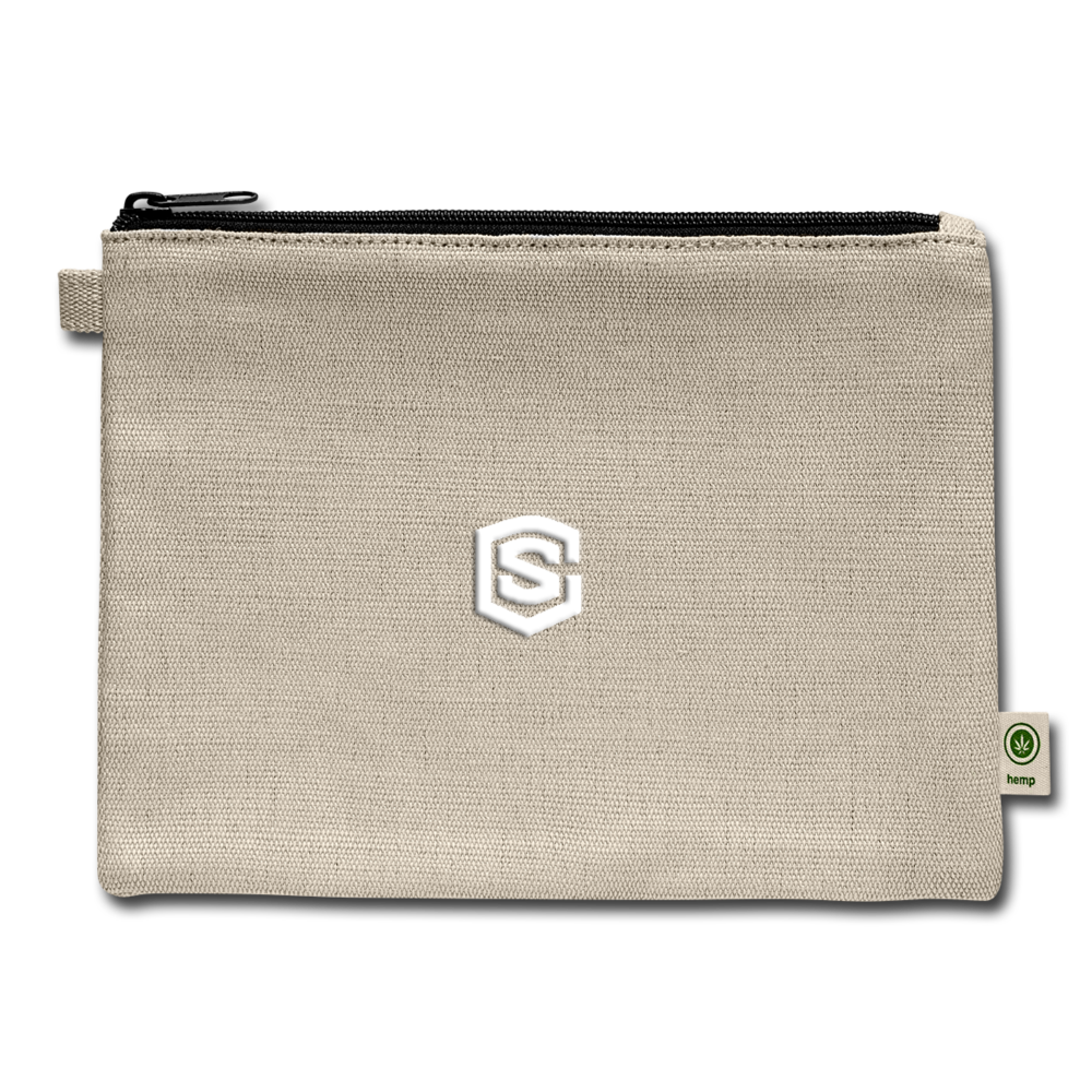 Carry All Pouch WITH WHITE LOGO - natural