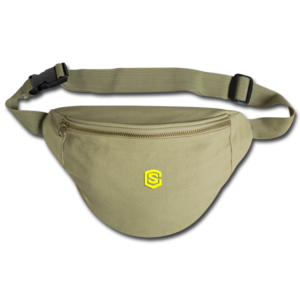 Fanny Pack | Comfort Colors 344 WITH YELLOW LOGO - khaki