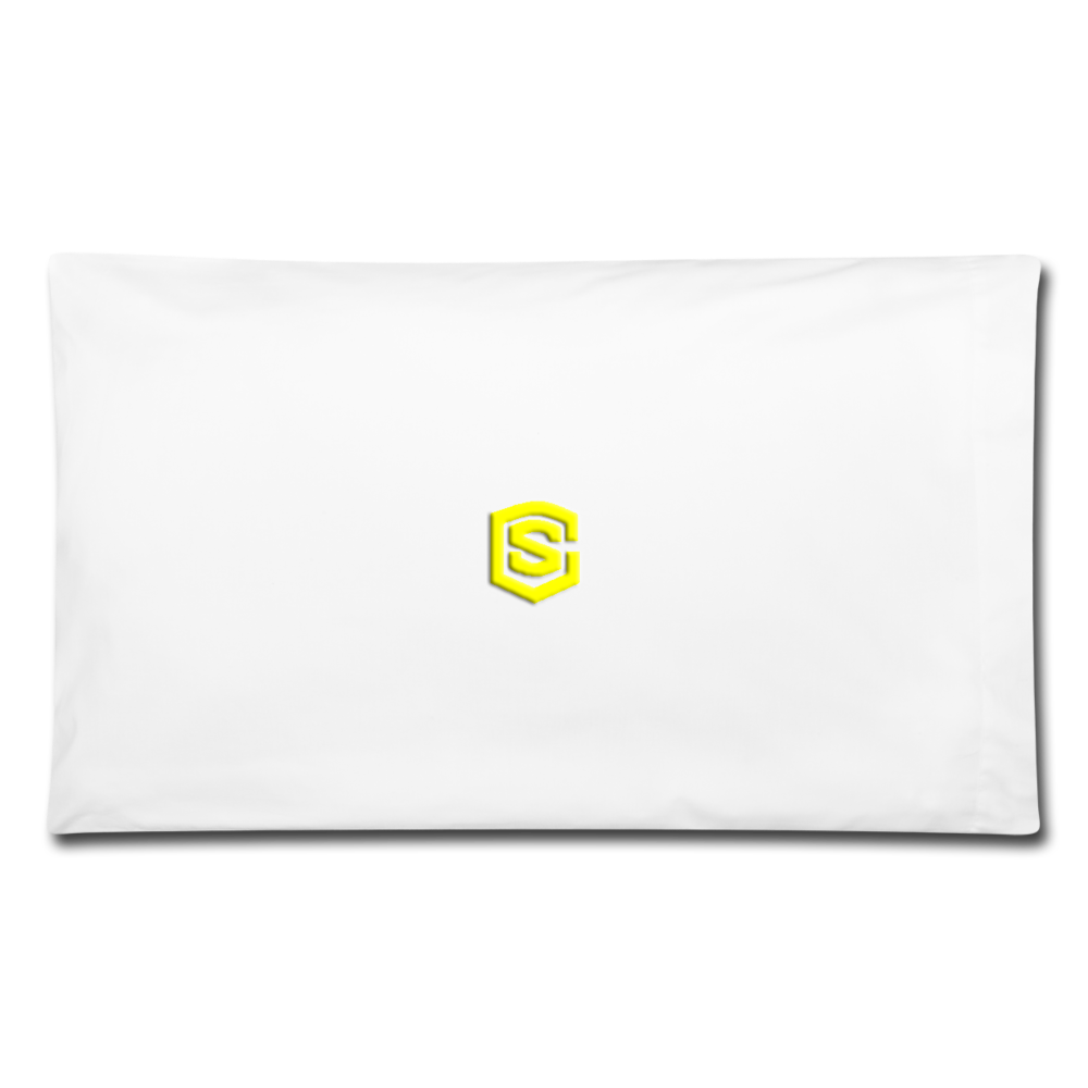 Pillowcase 32'' x 20'' WITH YELLOW LOGO - white