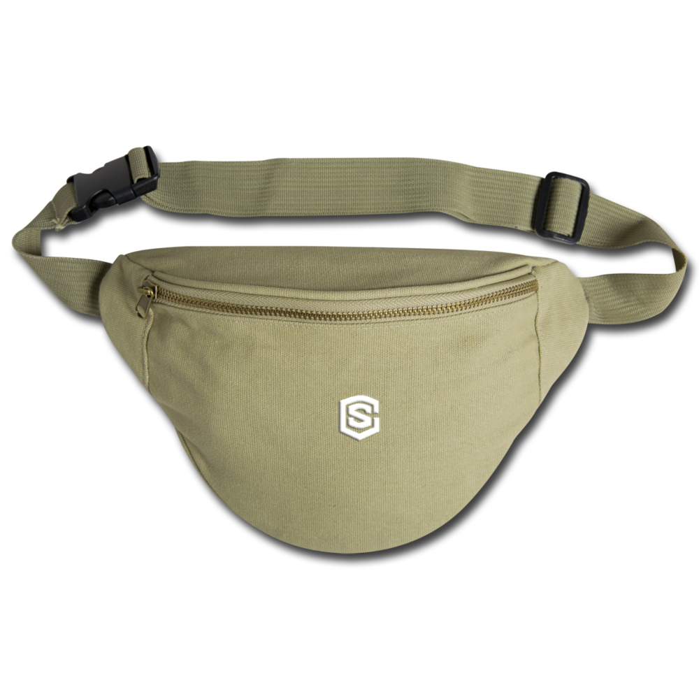 Fanny Pack | Comfort Colors 344 WITH WHITE LOGO - khaki