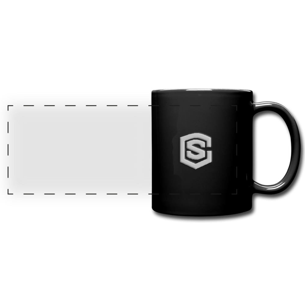 Full Color Panoramic Mug WITH SILIVER LOGO - black