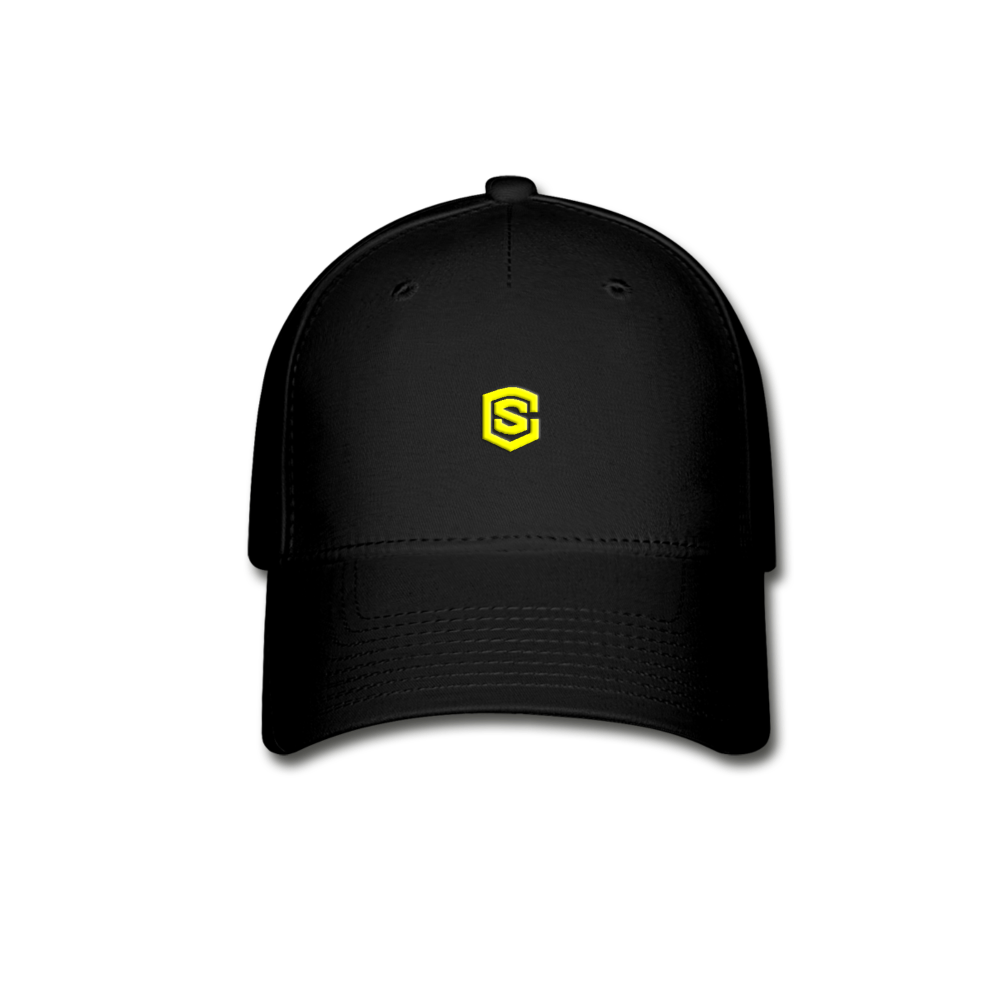 Baseball Cap WITH YELLOW LOGO - black