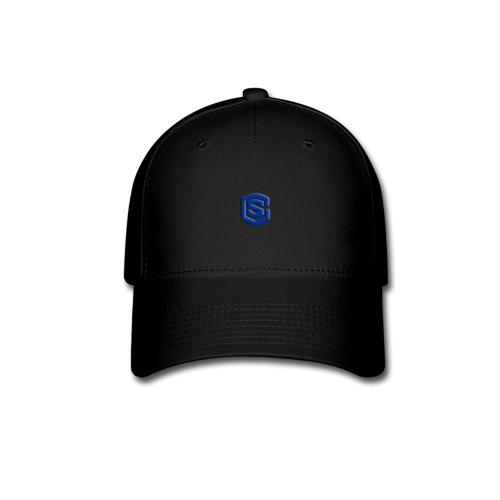 Baseball Cap WITH BLUE LOGO - black