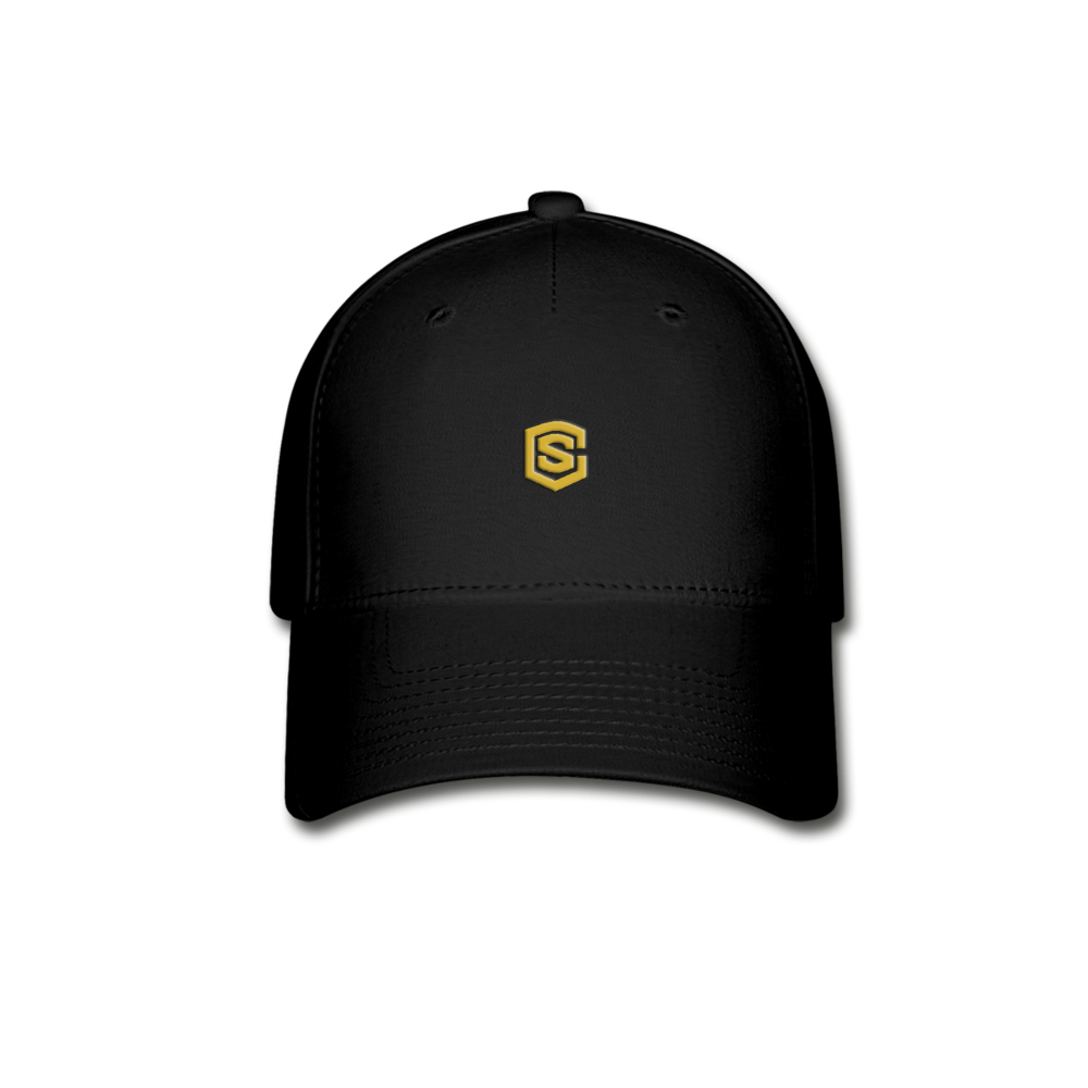 Baseball Cap WITH GOLD LOGO - black
