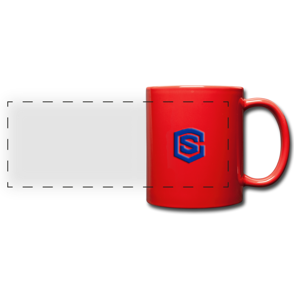 Full Color Panoramic Mug WITH BLUE LOGO - red