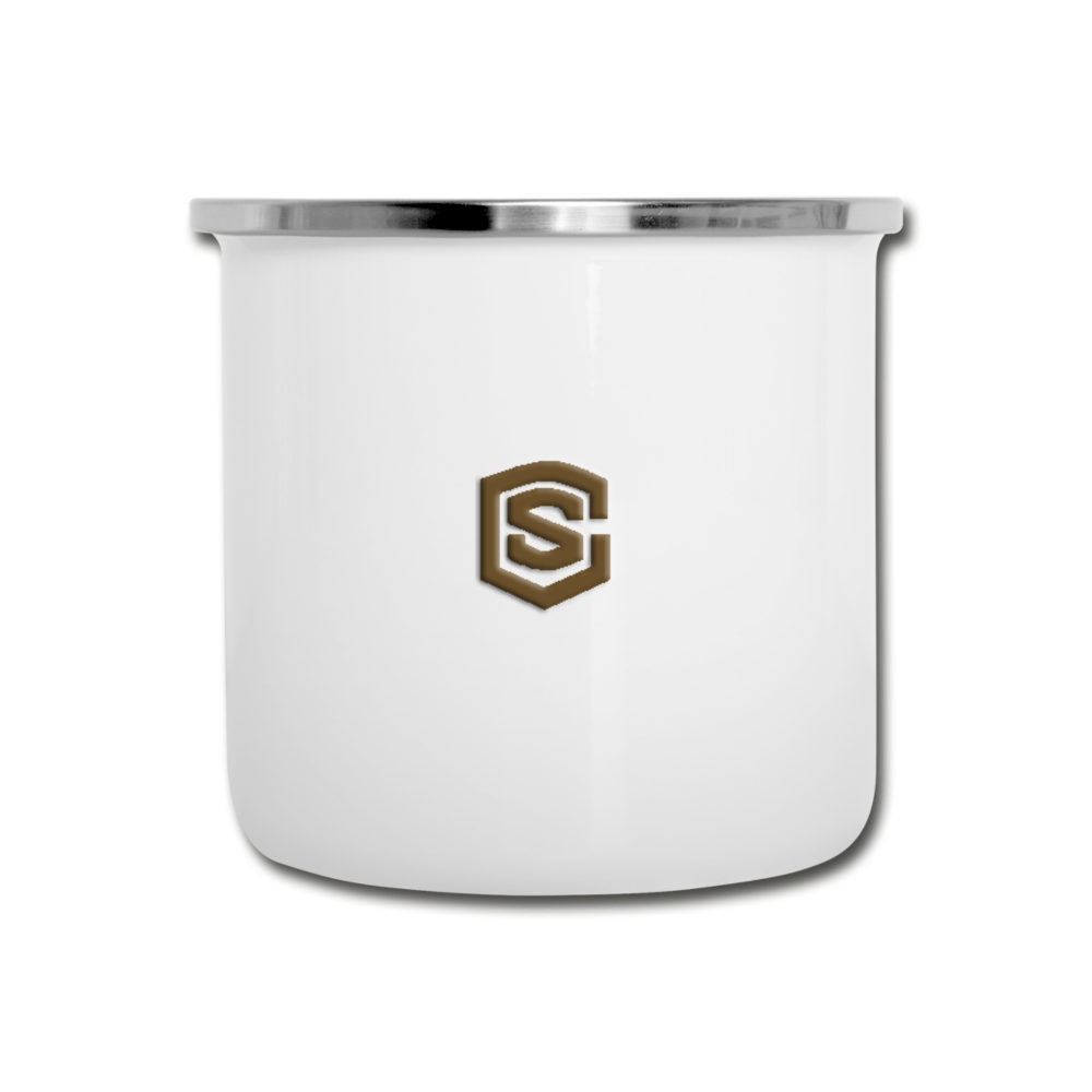 Camper Mug WITH BROWN LOGO - white