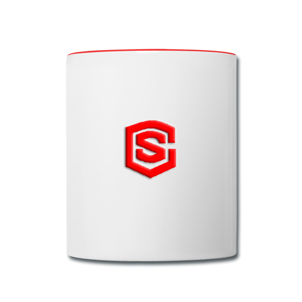 Contrast Coffee Mug WITH RED LOGO - white/red