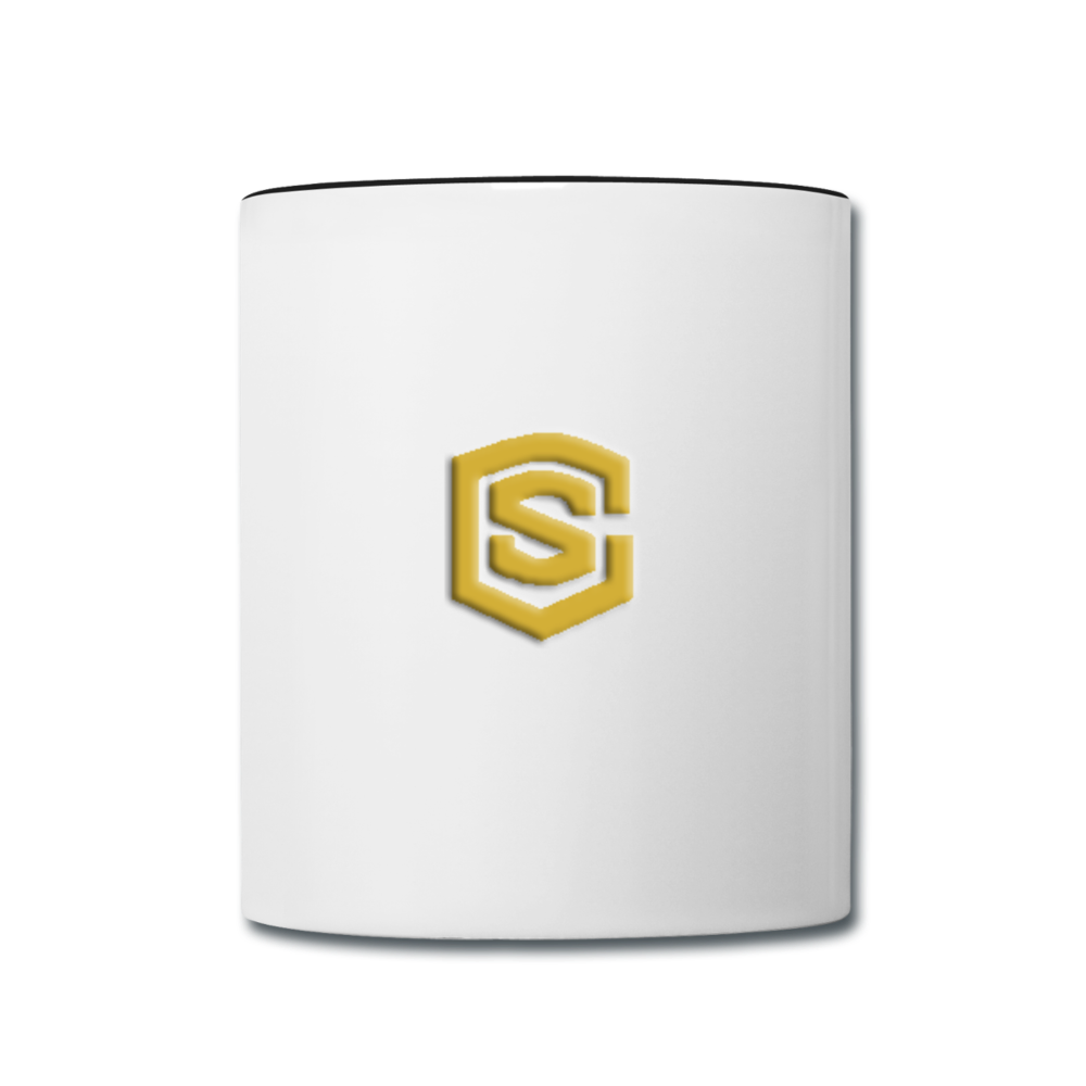 Contrast Coffee Mug WITH GOLD LOGO - white/black