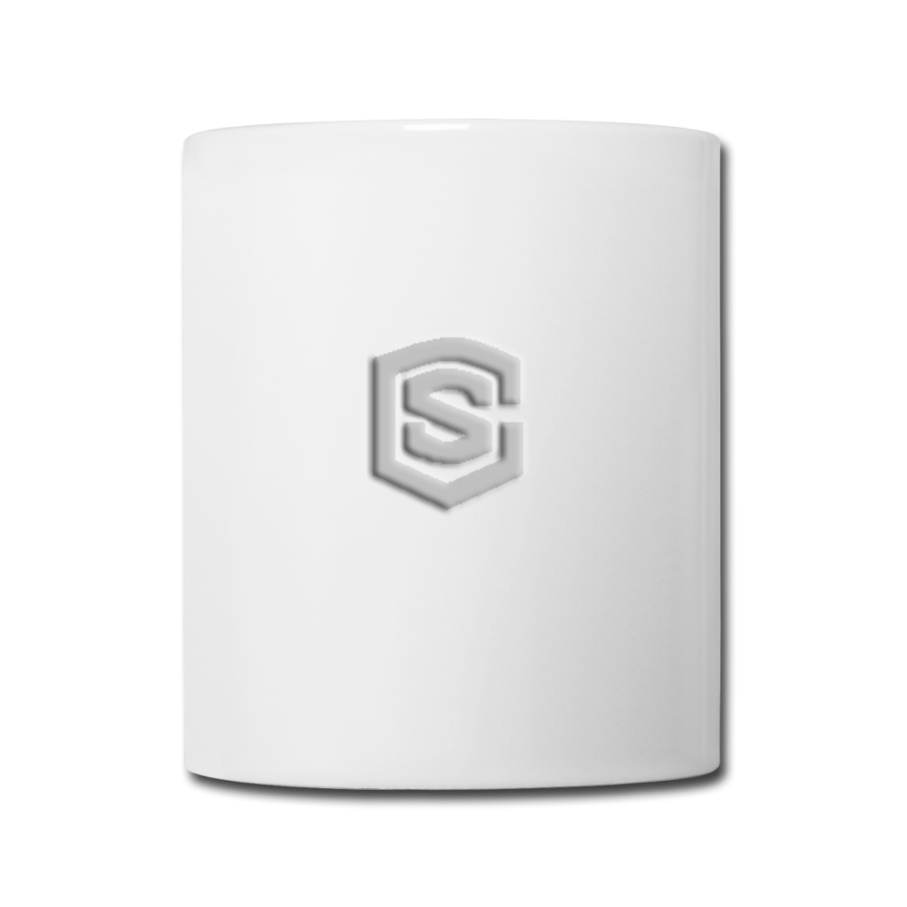 Coffee/Tea Mug WITH SILIVER LOGO - white