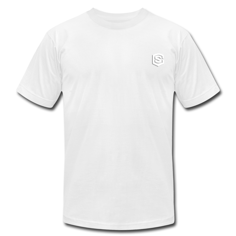 Unisex Jersey T-Shirt by Bella + Canvas WITH WHITE LOGO - white