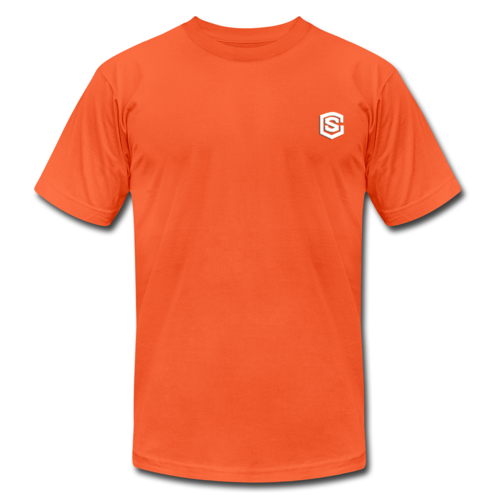 Unisex Jersey T-Shirt by Bella + Canvas WITH WHITE LOGO - orange