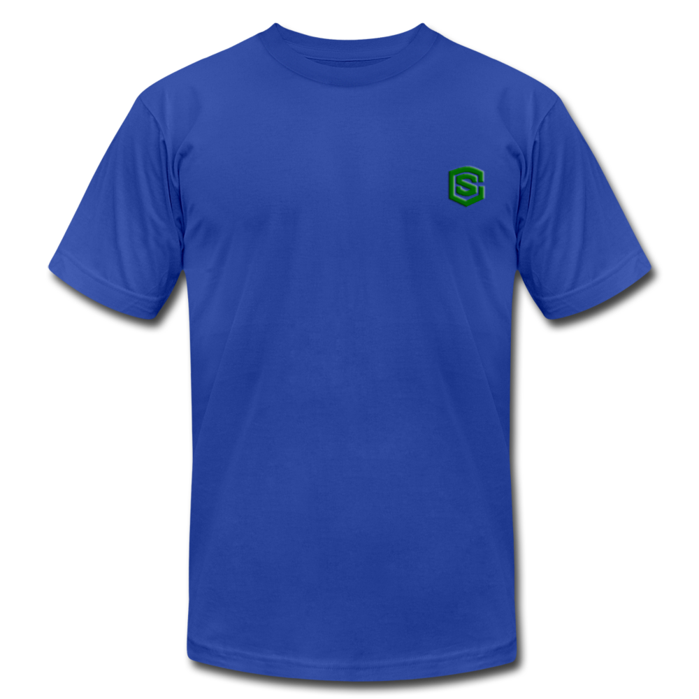 Unisex Jersey T-Shirt by Bella + Canvas WITH GREEN LOGO - royal blue