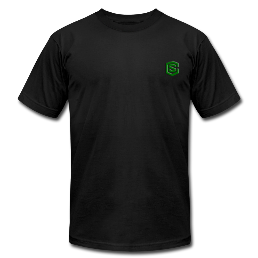 Unisex Jersey T-Shirt by Bella + Canvas WITH GREEN LOGO - black