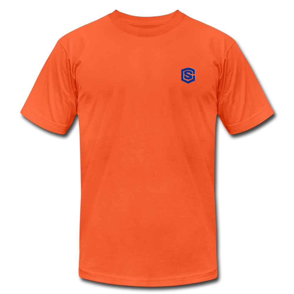 Unisex Jersey T-Shirt by Bella + Canvas WITH BLUE LOGO - orange