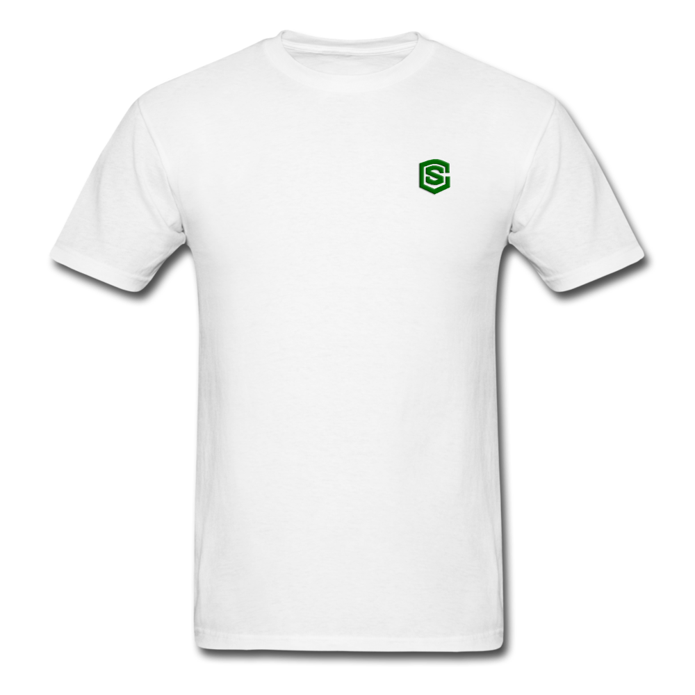 Unisex Classic T-Shirt WITH GREEN LOGO - white