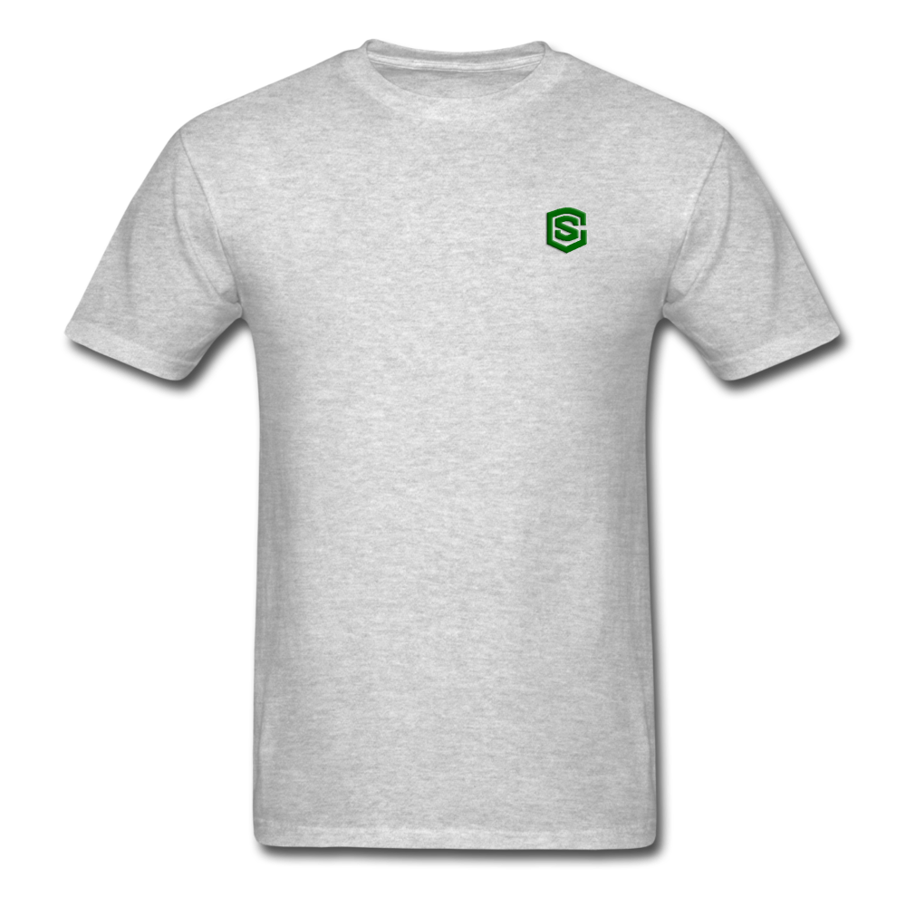 Unisex Classic T-Shirt WITH GREEN LOGO - heather gray