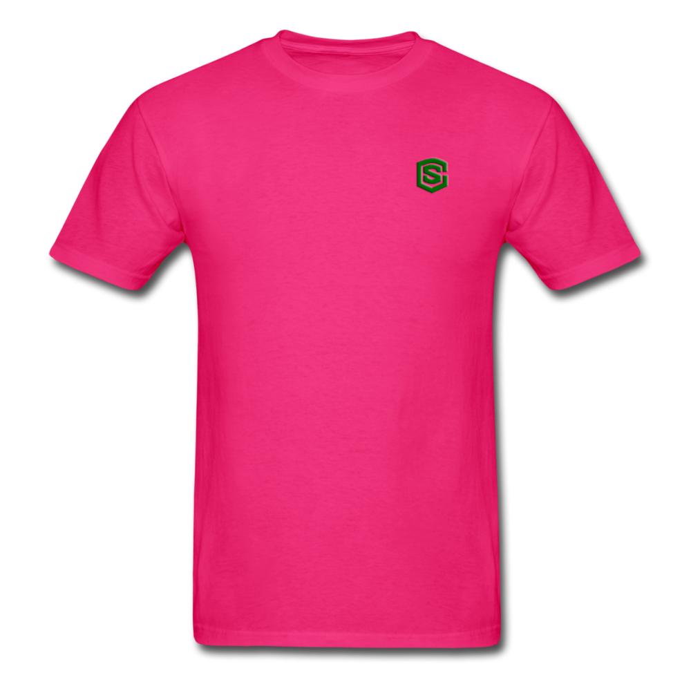 Unisex Classic T-Shirt WITH GREEN LOGO - fuchsia