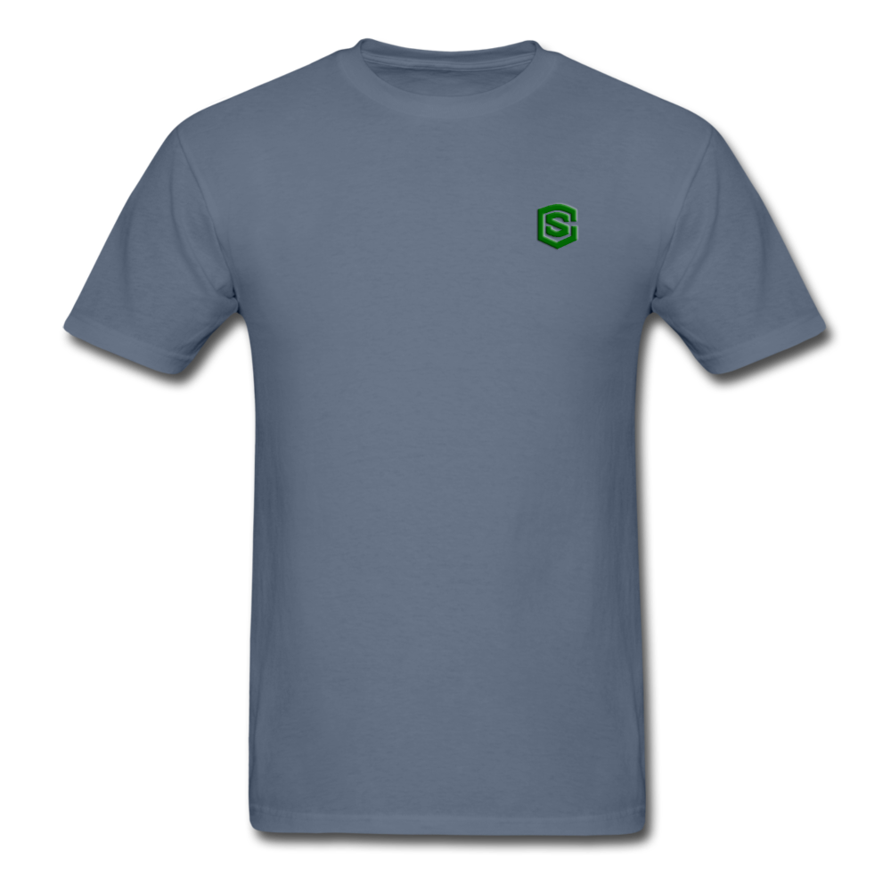 Unisex Classic T-Shirt WITH GREEN LOGO - denim