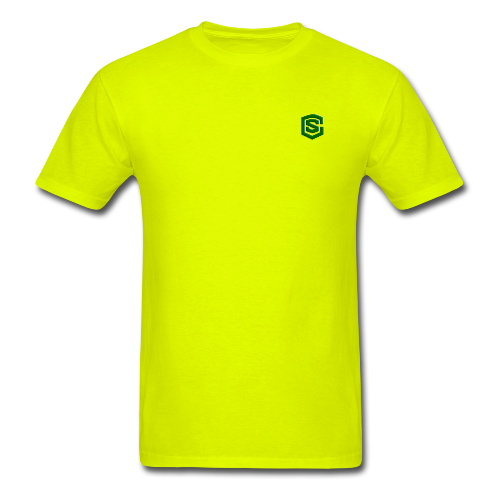 Unisex Classic T-Shirt WITH GREEN LOGO - safety green