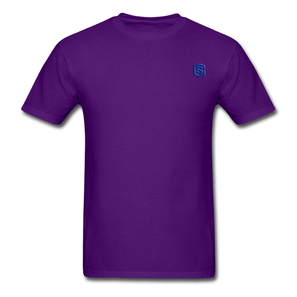 Unisex Classic T-Shirt with BLUE logo - purple