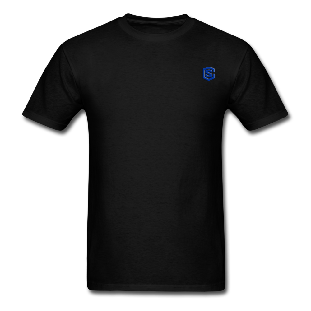 Unisex Classic T-Shirt with BLUE logo - black