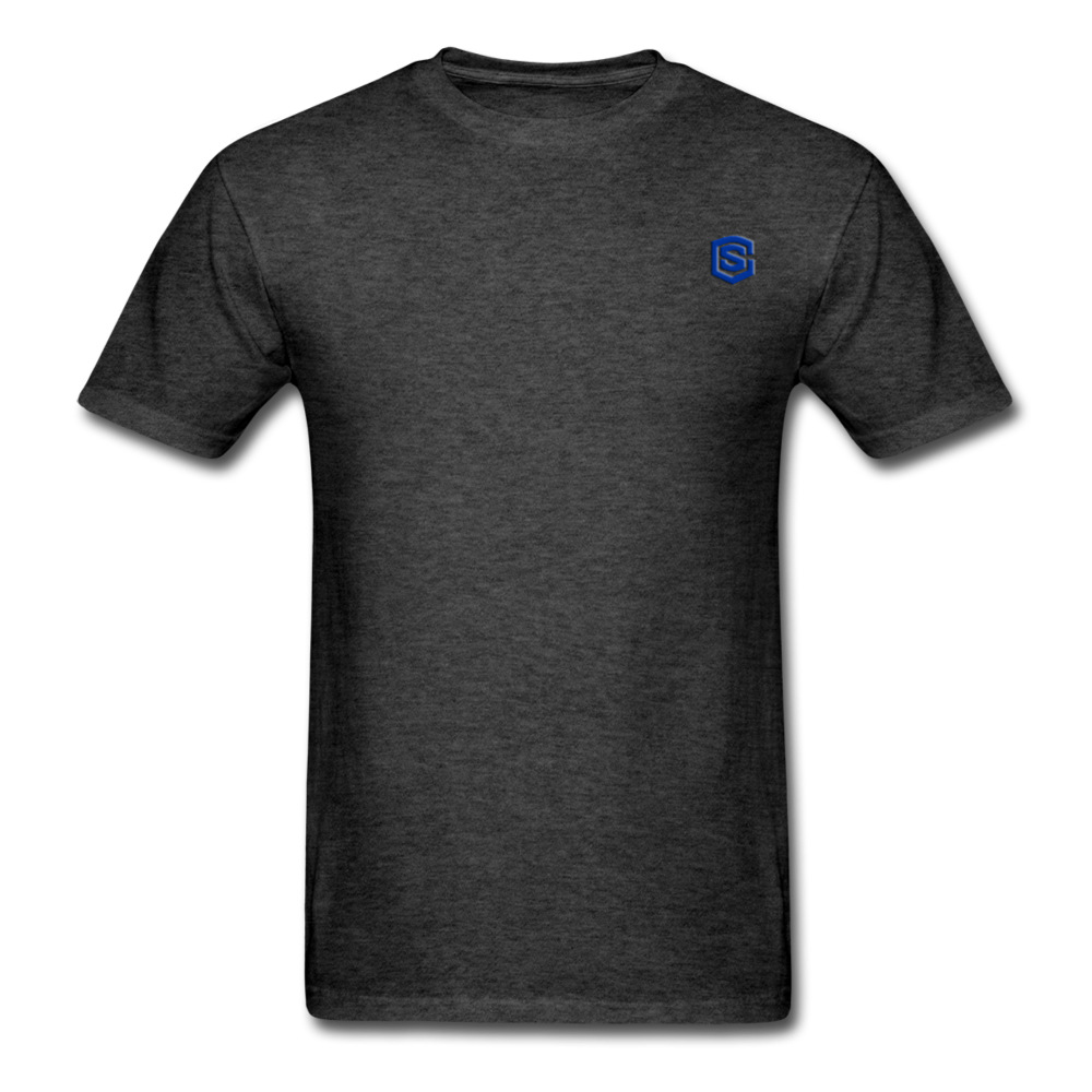 Unisex Classic T-Shirt with BLUE logo - heather black