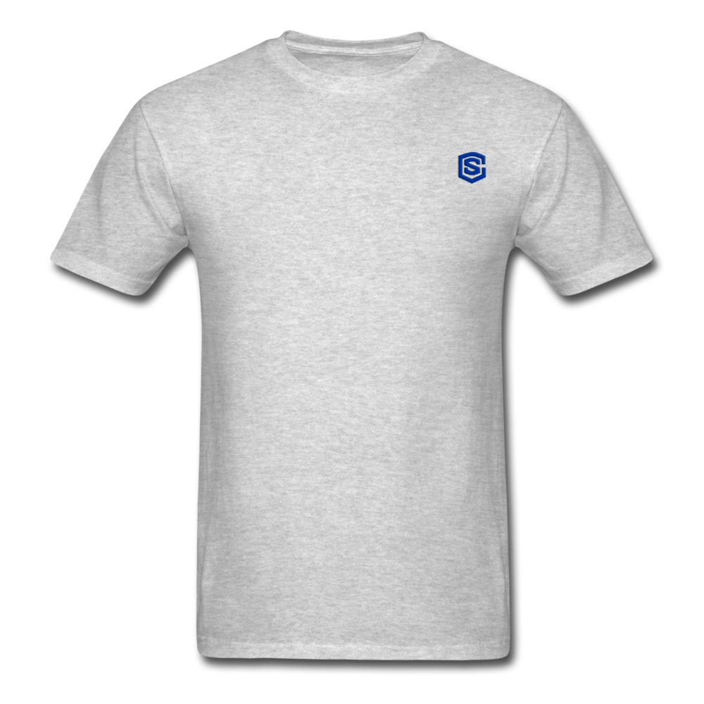 Unisex Classic T-Shirt with BLUE logo - heather gray