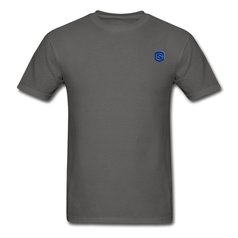 Unisex Classic T-Shirt with BLUE logo - charcoal