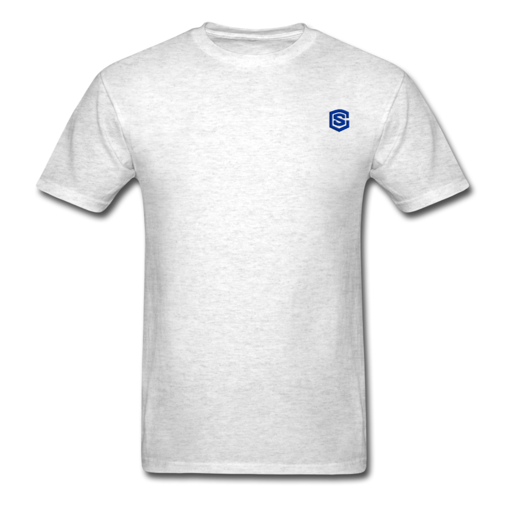 Unisex Classic T-Shirt with BLUE logo - light heather gray