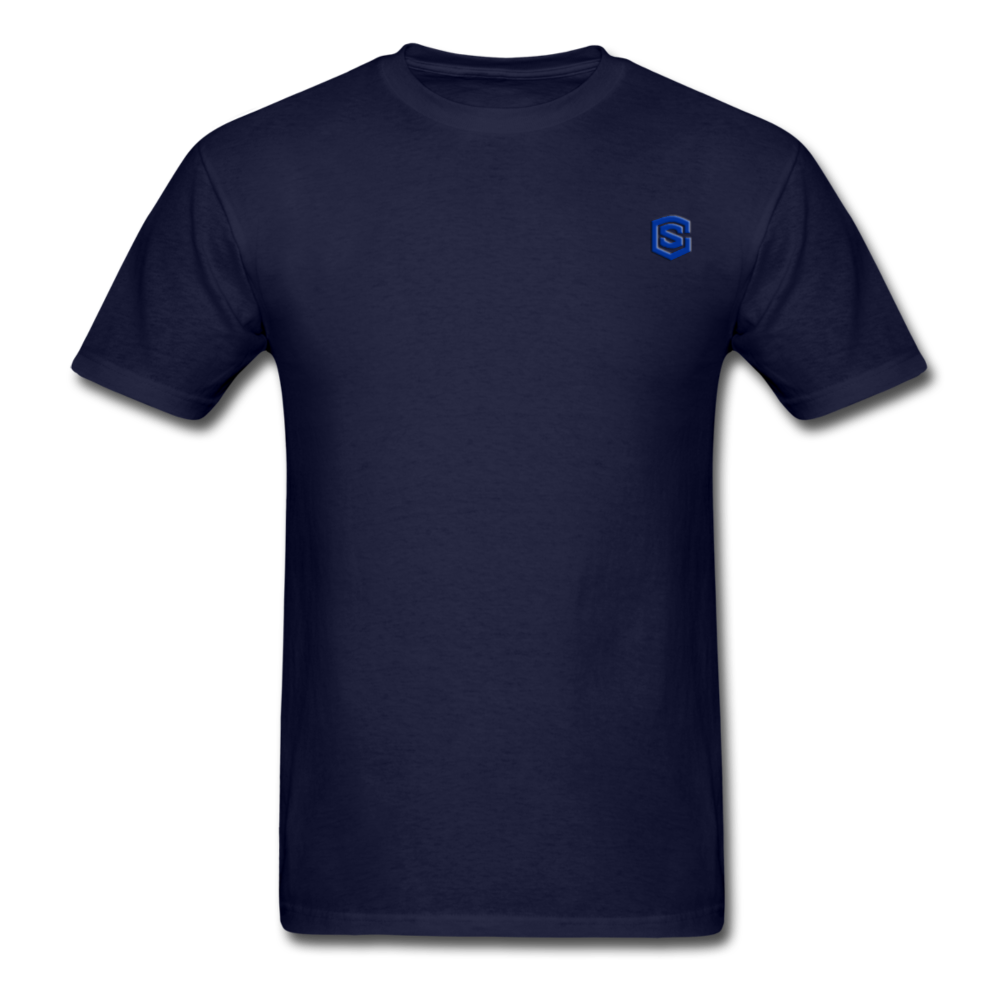 Unisex Classic T-Shirt with BLUE logo - navy
