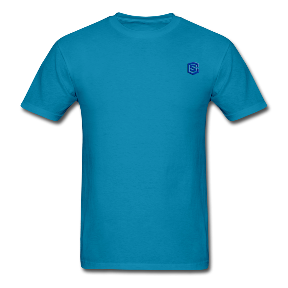 Unisex Classic T-Shirt with BLUE logo - turquoise