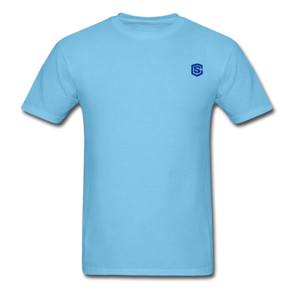 Unisex Classic T-Shirt with BLUE logo - aquatic blue