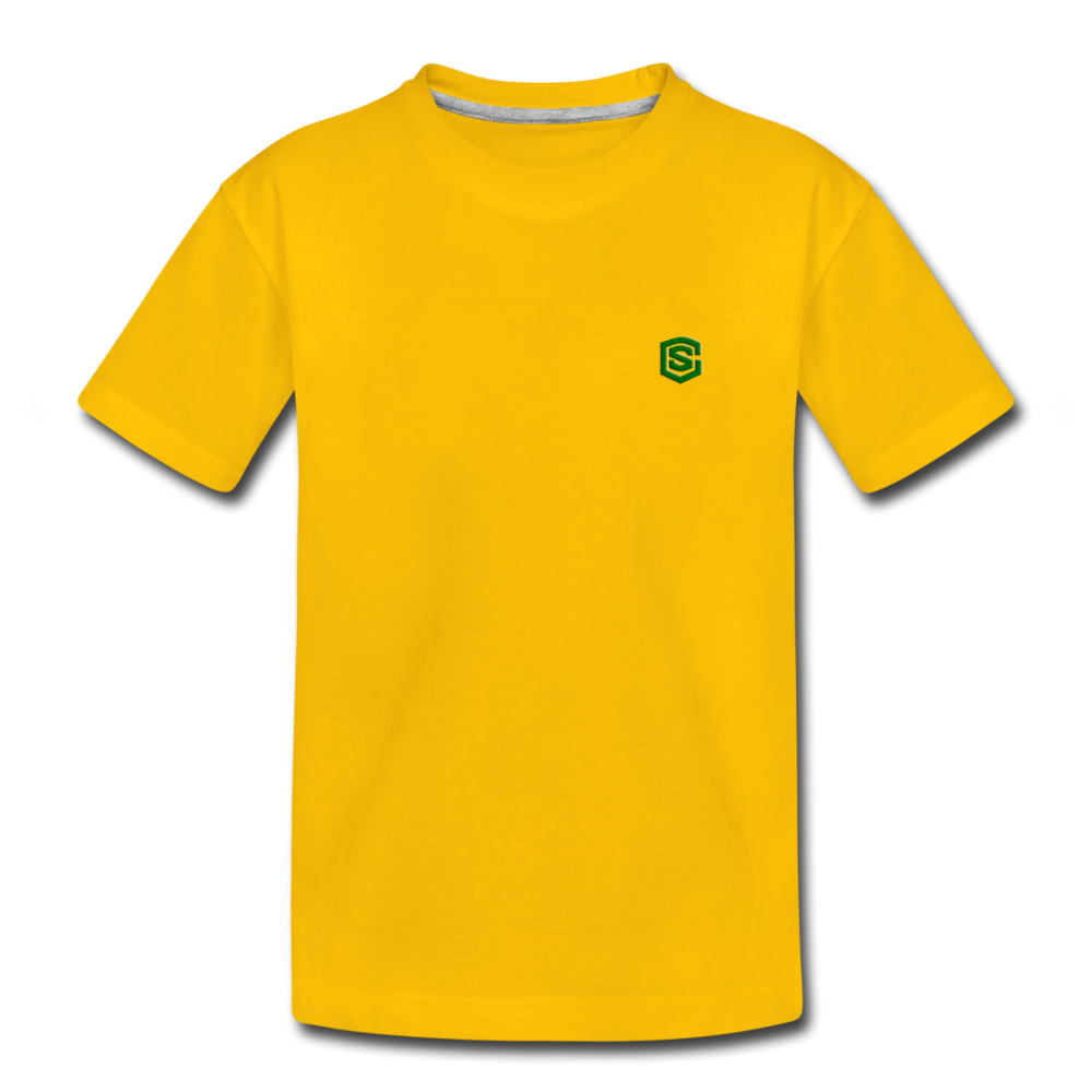 Toddler Premium T-Shirt with green logo - sun yellow