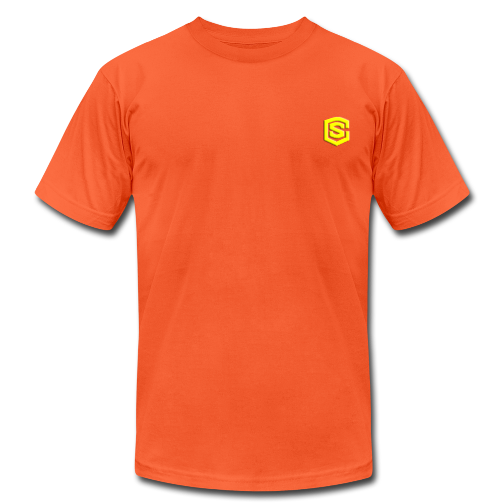Unisex Jersey T-Shirt by Bella + Canvas WITH YELLOW LOGO - orange