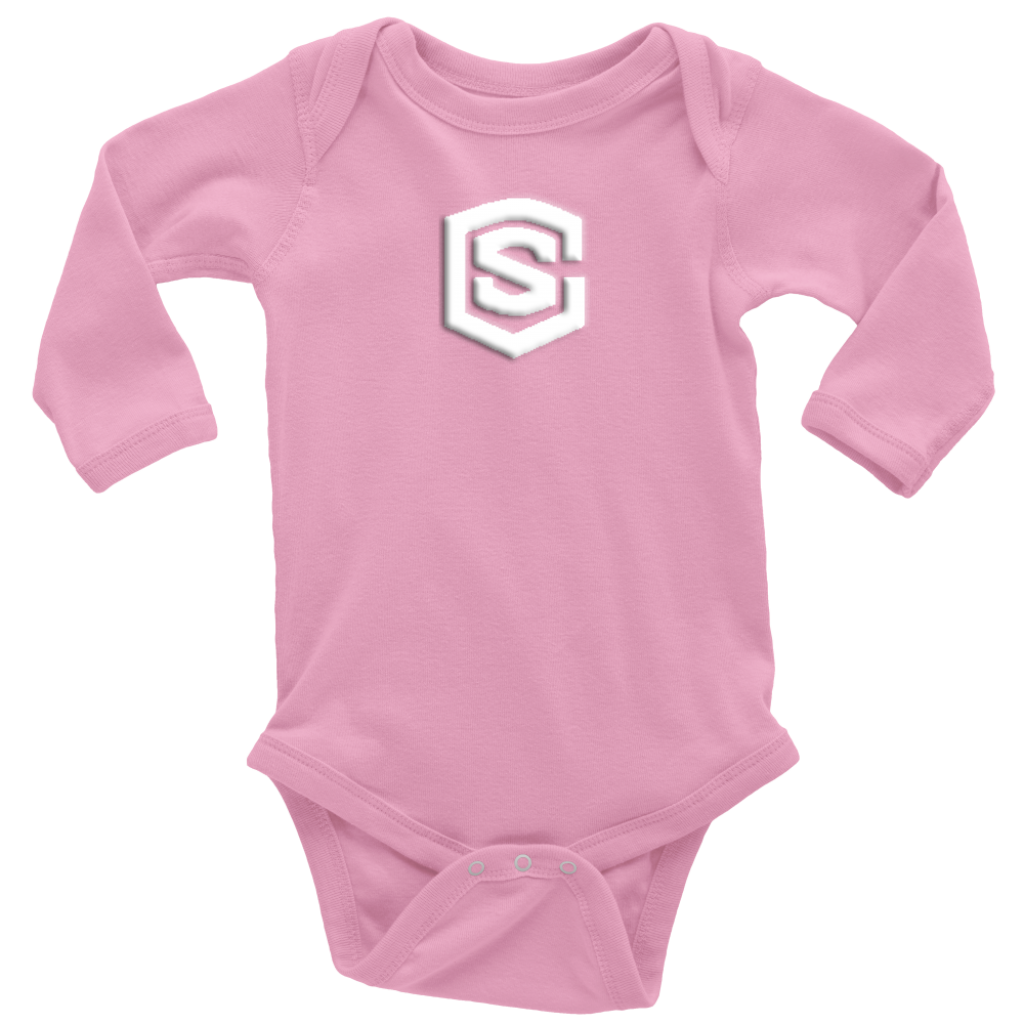 Long Sleeve Baby Bodysuit WITH WHITE LOGO