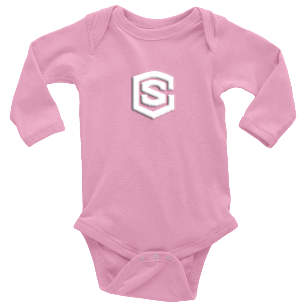 Long Sleeve Baby Bodysuit WITH WHITE LOGO
