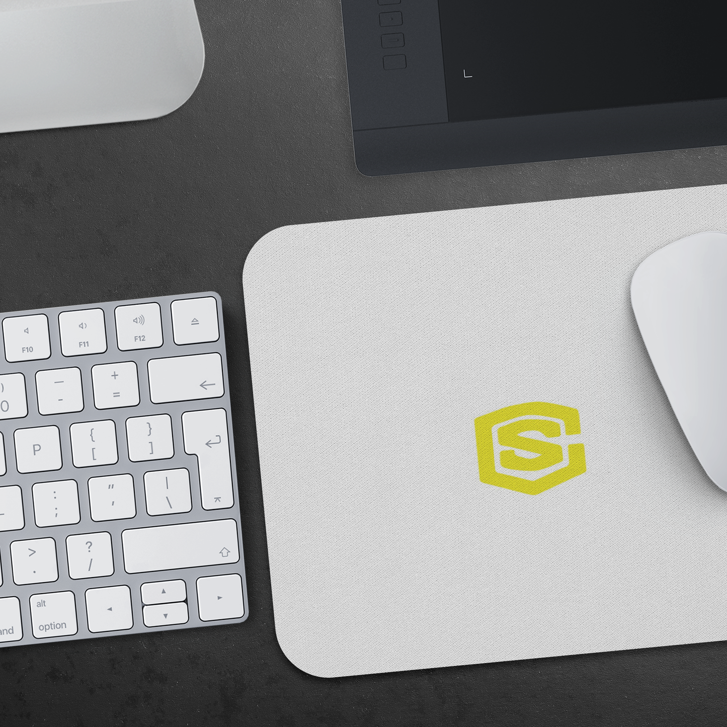 Personalized Mousepad WITH YELLOW LOGO