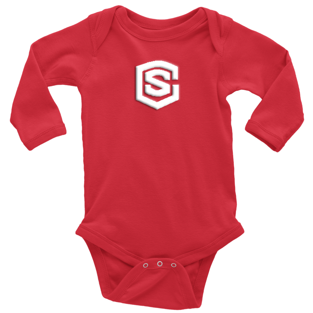 Long Sleeve Baby Bodysuit WITH WHITE LOGO