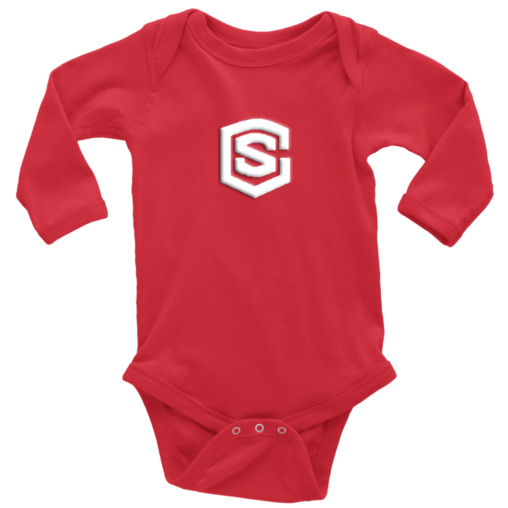 Long Sleeve Baby Bodysuit WITH WHITE LOGO