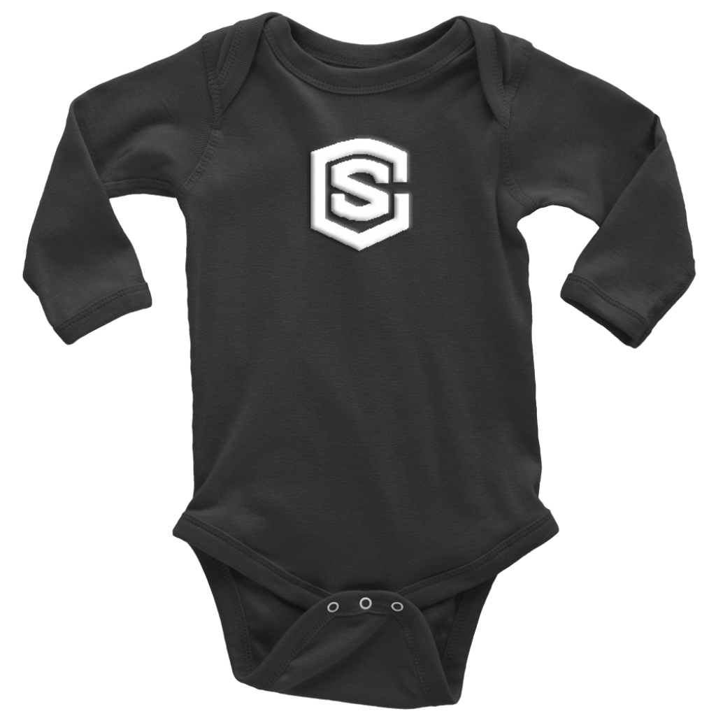 Long Sleeve Baby Bodysuit WITH WHITE LOGO