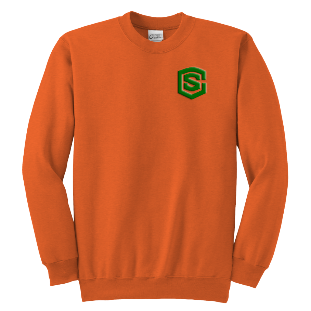 Youth Crewneck Sweatshirt WITH GREEN LOGO