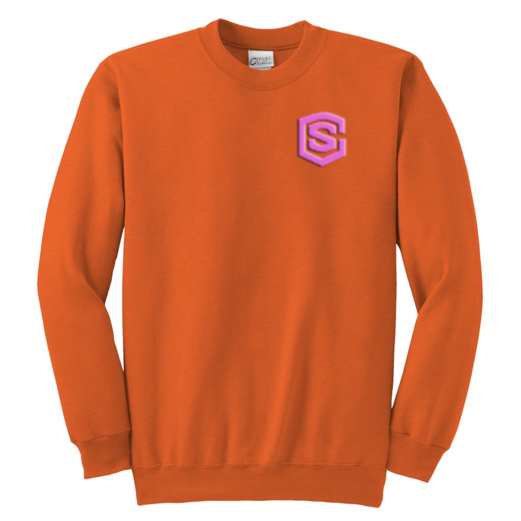 Youth Crewneck Sweatshirt WITH PINK LOGO