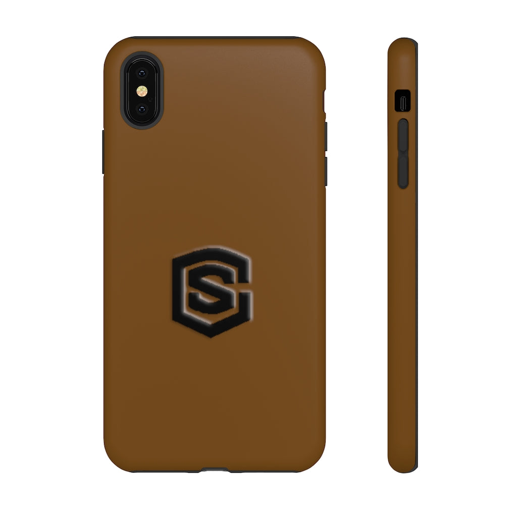Brown Tough Cases Black Logo
