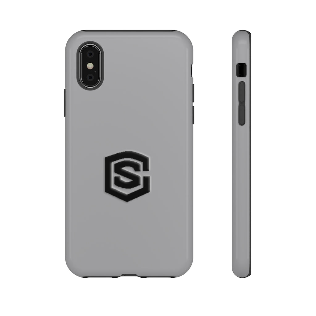 Grey Tough Cases Black Logo