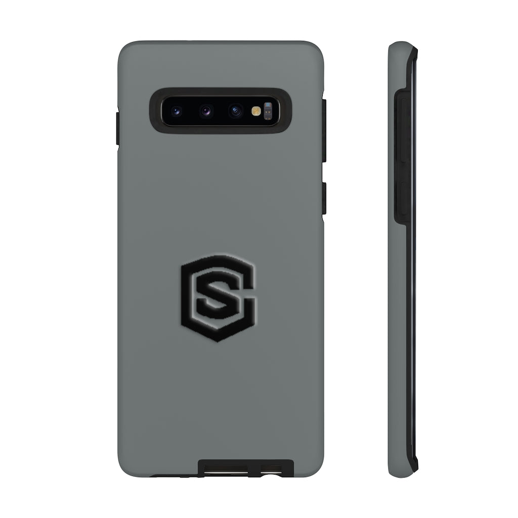Grey Tough Cases Black Logo