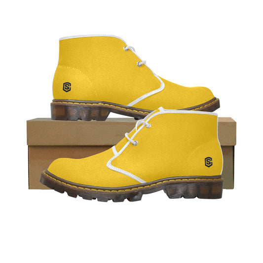 black Men's Canvas Chukka Boots (Model 2402-1)